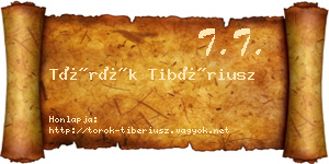 Török Tibériusz névjegykártya
